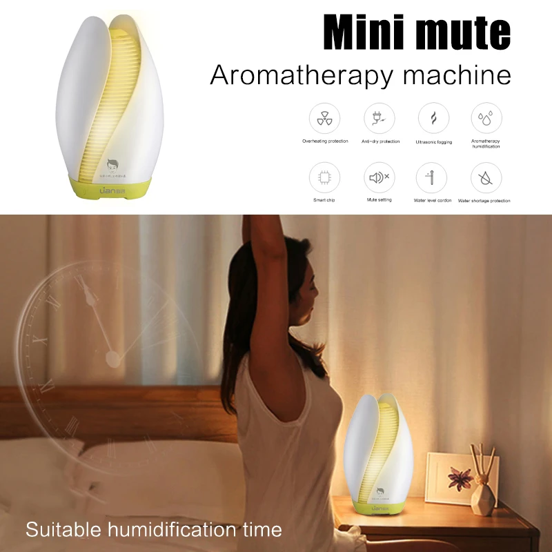 2019 Drop Shpping White 18PCS Simple Modern Aromatherapy Machine Ultrasonic Air Humidifier Creative Mini Living Room Dry | Бытовая