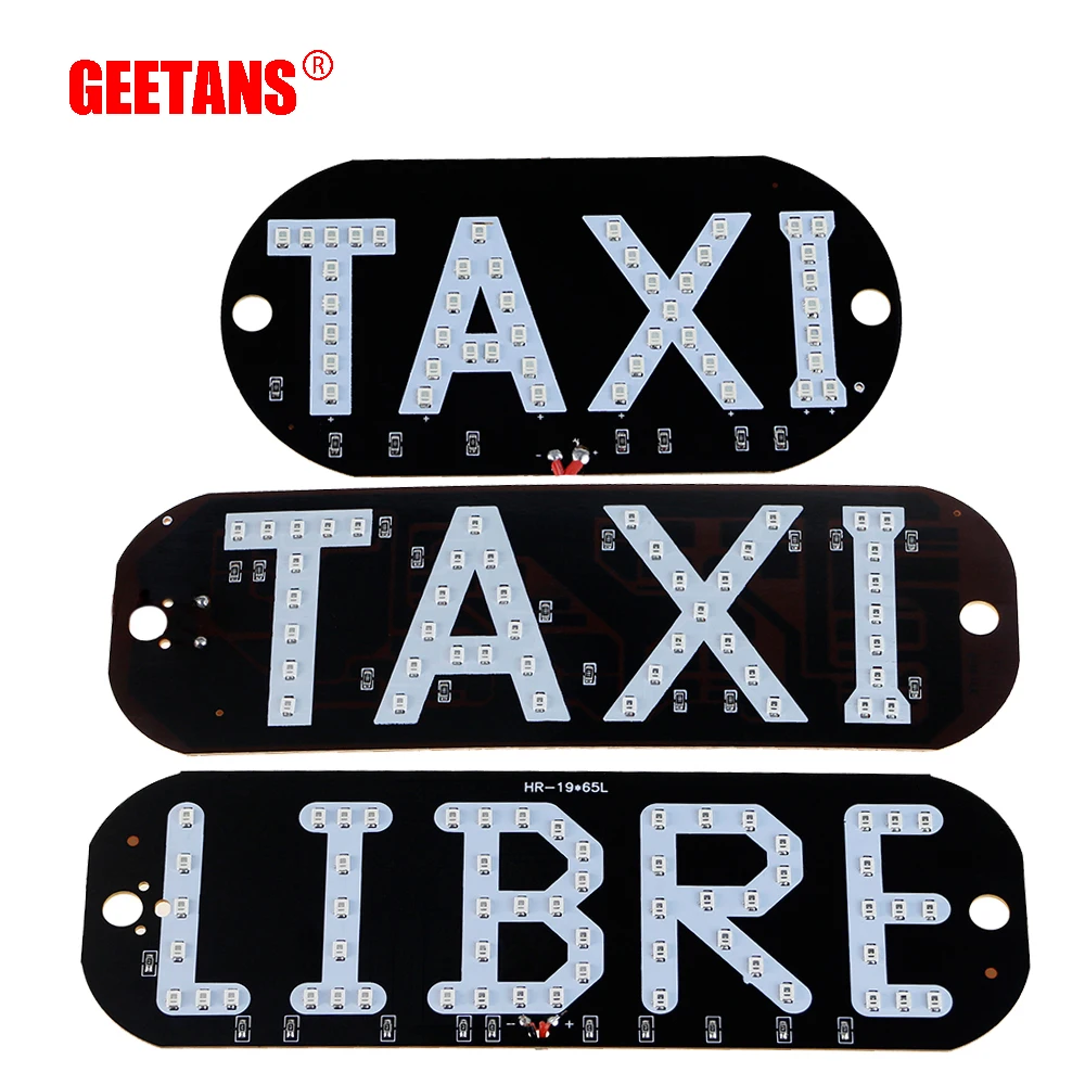 GEETANS 1 шт. светодиодная подсветка для номерного знака такси Бесплатная