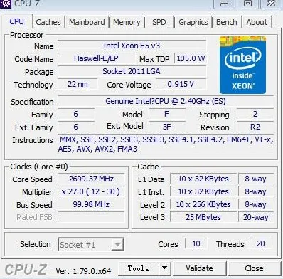 E5 2660V3 Original Intel Xeon ES Version 2660 V3 2 4 GHz max2.7G 25M 10 ядерный LGA2011 3 105W процессор Бесплатная