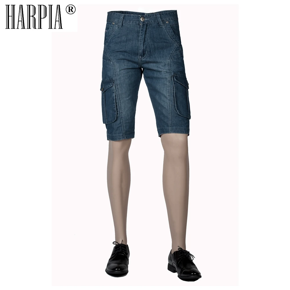 HARPIA/Лидер продаж мужские джинсовые шорты классические брюки карго с карманами