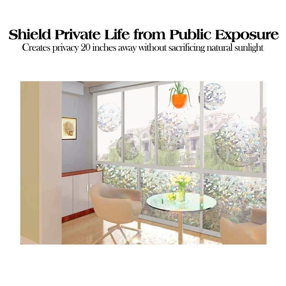 Тонированная оконная пленка 3D окрашенная электростатическим неравномерным