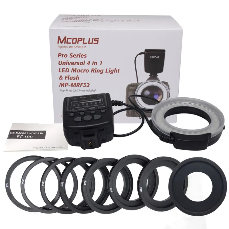 Mcoplus MP MRF32 макро Кольцевая вспышка для Canon EOS 6D 7D 60D 70D 450D 500D 550D 600D 700D T5i T4i T3i камера как