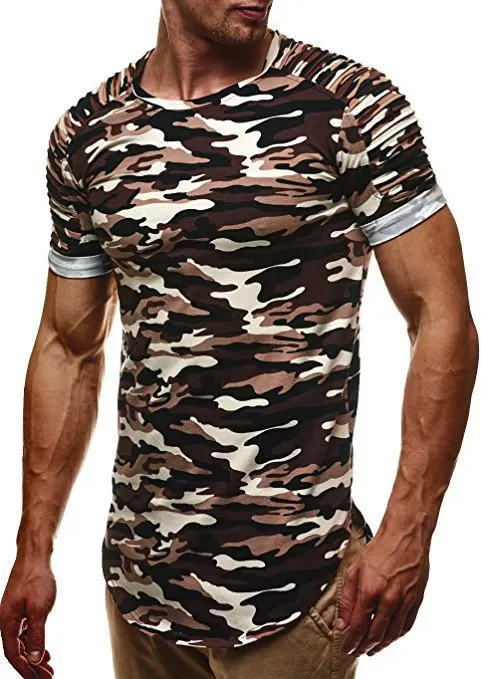 Мужская футболка камуфляж скорость сухой Street Wear мужчин Training Досуг упражнения с