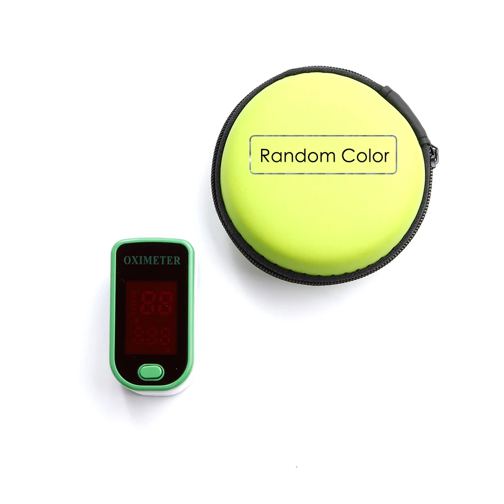 round case green Портативный пульсоксиметр, медицинское оборудование, аппарат для измерения сердечного ритма, домашний монитор здоровья, устройство, сатурометрический оксиметр - Цвет: round case green