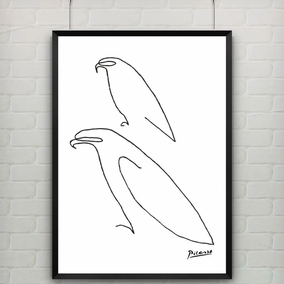 

Pablo Picasso The EAGLE Print Canvas Abstract Animals Minimalist Wall Art Kids Room Bar Office, Home Decor, frame not included