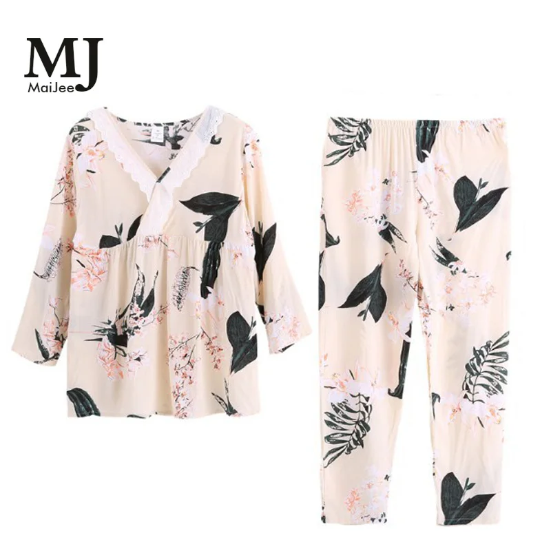 X040 MaiJee пижамы Chemise De Nuit Femme Для женщин Ночное 2019 Новый модный стиль женские удобные