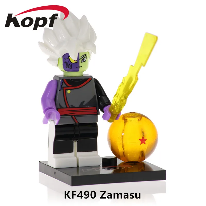 KF490 Without Box KF525 один строительные блоки Сон Гоку Золотой Freze uuub хит Vogeta Dragon Ball Z фигурки Модель кирпичики для детей подарок игрушки - Цвет: KF490 Without Box
