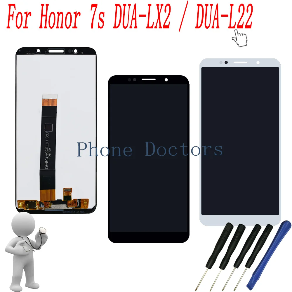 ЖК дисплей 5 45 дюйма для Huawei Honor 7S дигитайзер сенсорного экрана в сборе бесплатные