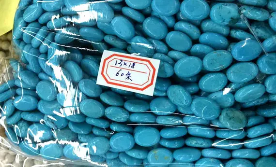 5 пряди бирюзовый Бисер Бирюзовый камень овальной яйцо синий Зеленый белый