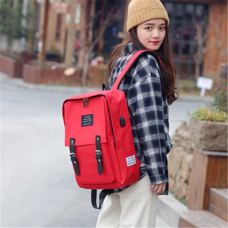 Mochila Escolar Реальные прямые продажи лоскутное Mochilas 2018 новый рюкзак ткань USB хит Цвет