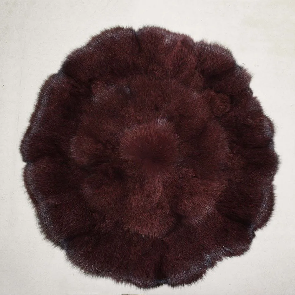 Наволочка на сиденье MS.Softext из натурального Лисьего меха стул лоскутные подушки