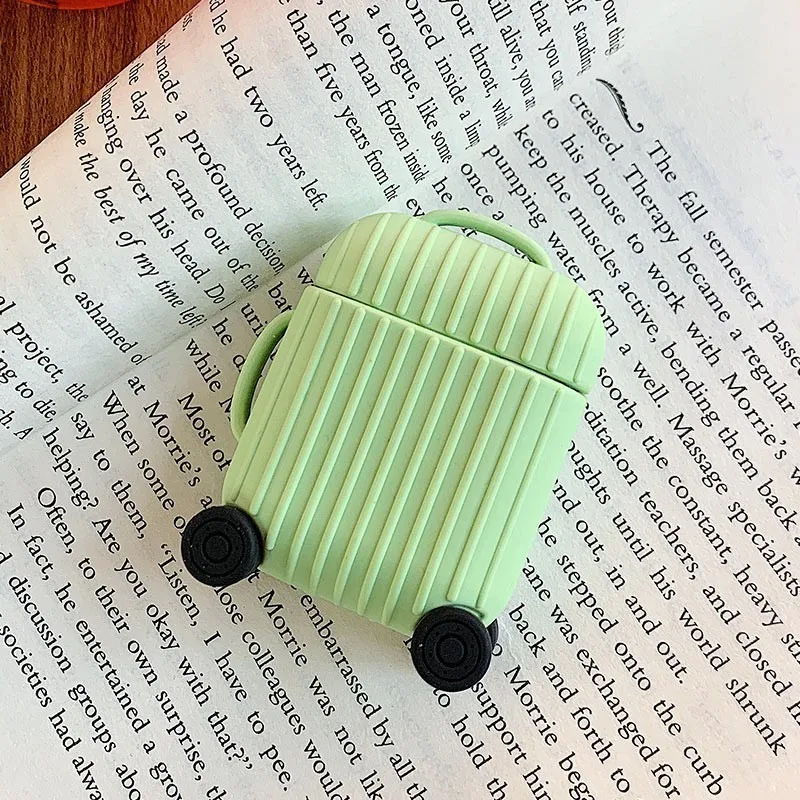Green VOZRO беспроводной Bluetooth чехол для наушников для Apple Airpods силиконовый зарядный чехол для наушников Защитный чехол для Airpods - Цвет: Green