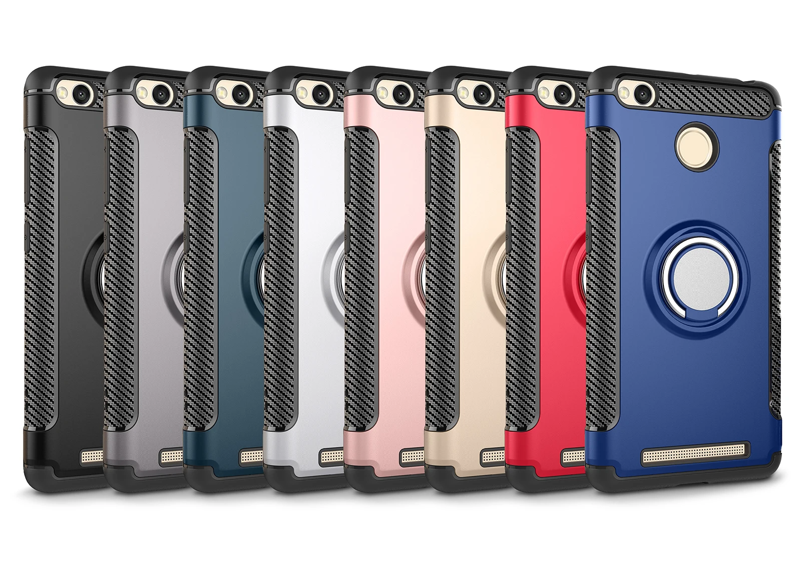 For Xiaomi Redmi 3S /Redmi 4X/Redmi 4A Case Shockproof Hybrid Armor Finger Ring Cover Stand Silicone Protection Mobile Phone Bag |