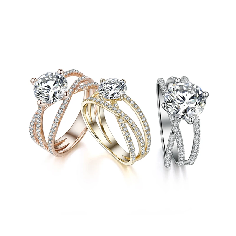 100% 18K 750Au Золотое кольцо Moissanite обручальное d цвет с национальным сертификатом MO