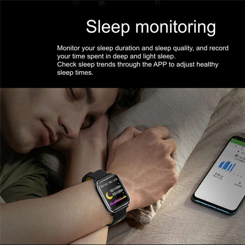 GIAUSA Смарт Часы Heart Rate крови Давление Цвет Экран Фитнес трекер Smartwatch IP67