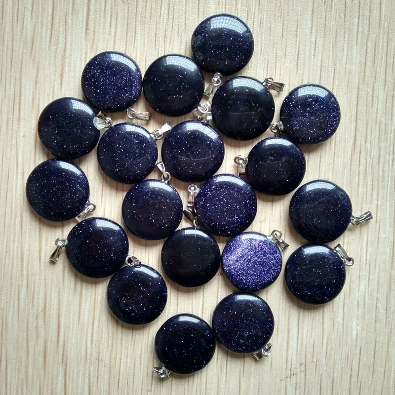 Мода 2017 высокое качество Голубой песок камень круглая форма подвески для