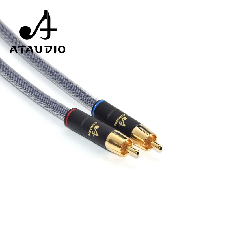 Одна пара аудиокабель ATAUDIO Hifi 2 RCA Male XLR Female высококачественный двойной кабель Dual