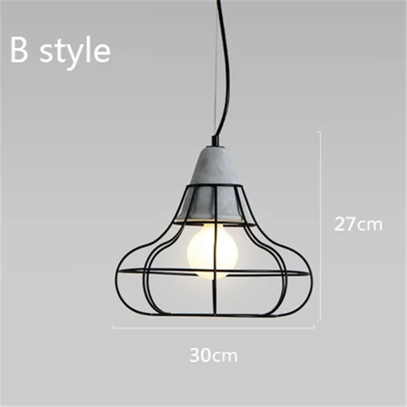 Industrial Vintage LED Pendant Light Iron Cement Hanging Lamp Loft Deco Home Lighting Antique Droplight Fixtures | Освещение
