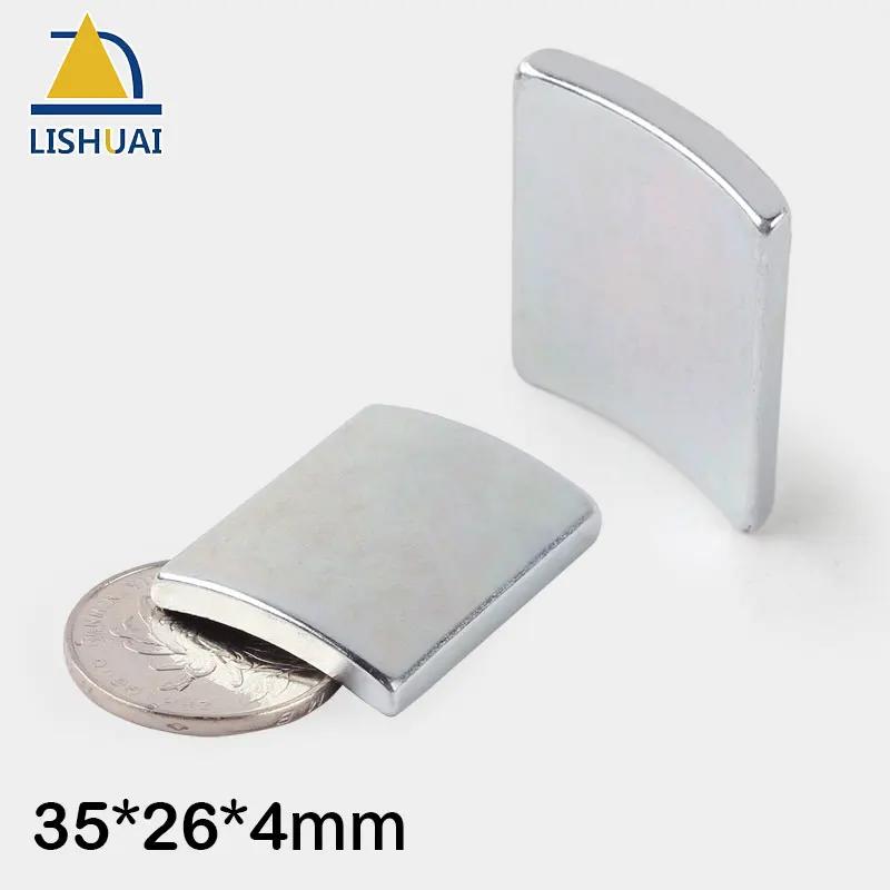 4 шт. сильный неодимовый магнит LISHUAI 35*26*4 мм постоянный моторный NdFeB для