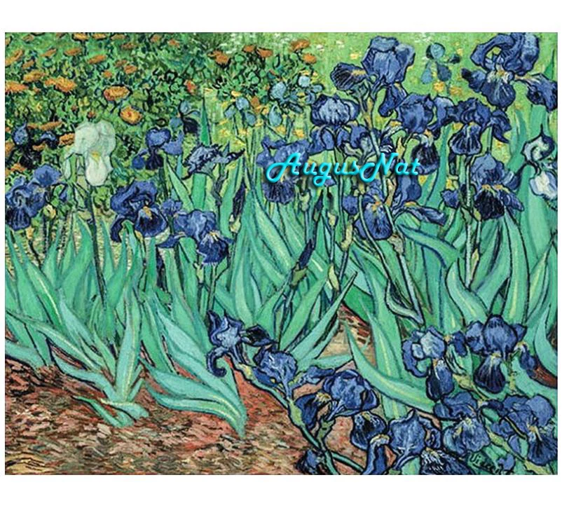 Картина с ирис вышивка крестом Ван Гог декор стен цветы 5d сделай сам Алмазные