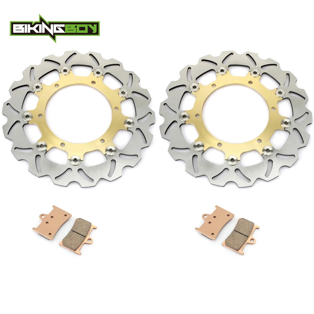 Передние тормозные диски BIKINGBOY для YAMAHA YZF R1 1998 2003 R6 1999 2002 FJR 1300 03 04 XV 1900 Roadliner/S роторы