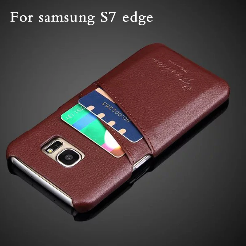 Горячий Новый Натуральная кожа Назад Shell для Samsung S7 Edge сотовый телефон чехол protective