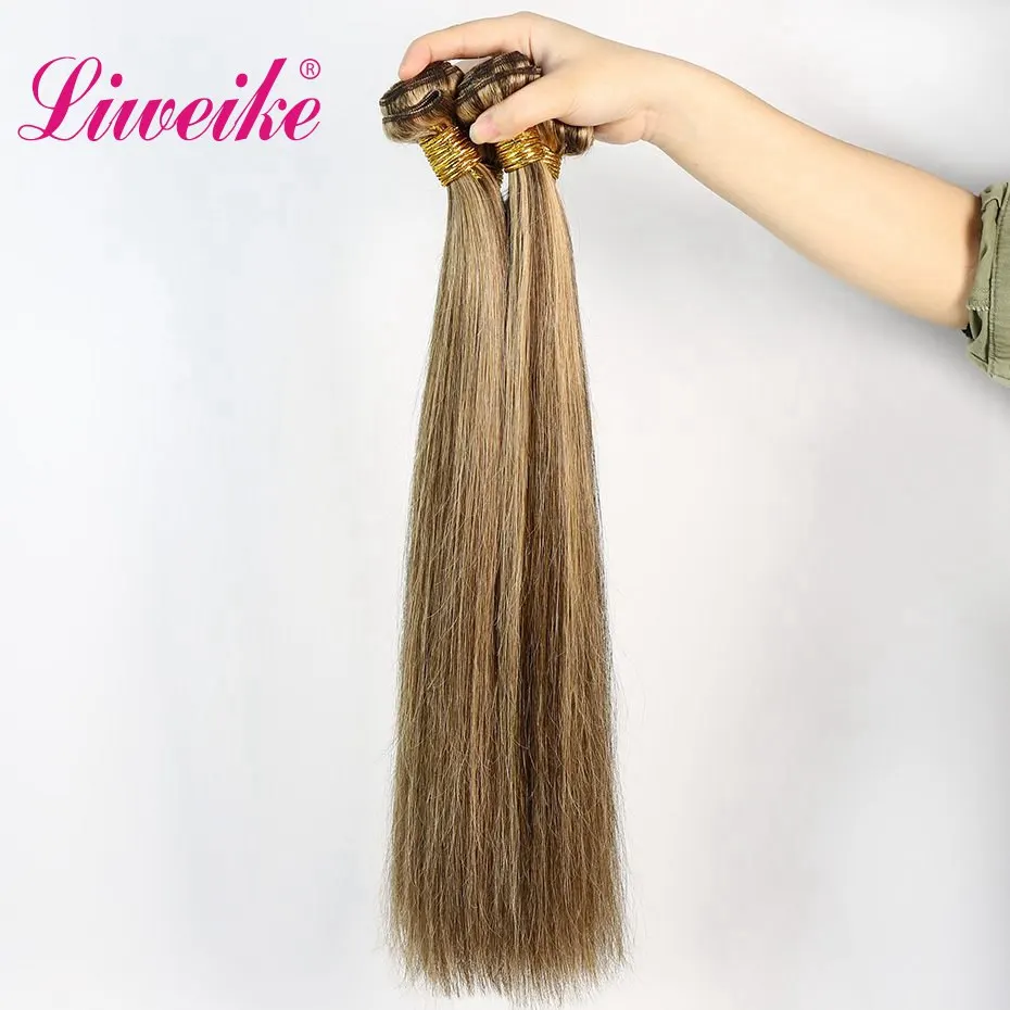 Liweike Color P4/27 прямые бразильские 100% человеческие волосы 1 один пучок 18 20 22 дюйма