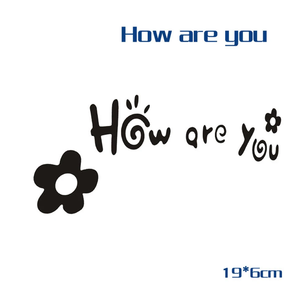 Lovely Flower HOW ARE YOU Car Sticker Auto Decal Accessoried for Tesla ToyotaChevrolet Volkswagen Hyundai Lada | Автомобили и