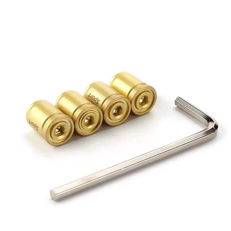 4PCS Gold 4 шт. автомобильные шины металлические авто противоугонные клапанные крышки клапанов шины сплав велосипед мотоцикл сопло анти-дефляции основной крышки аксессуары - Название цвета: 4PCS Gold