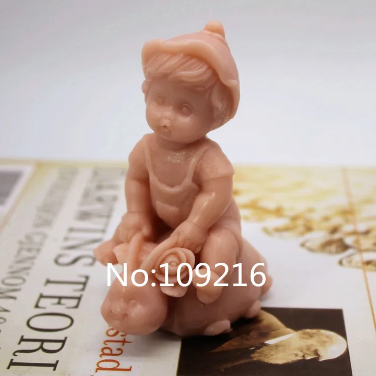 Новый продукт! 1 шт. 3D милая девочка (zx216) Пищевая силиконовая форма для мыла ручной