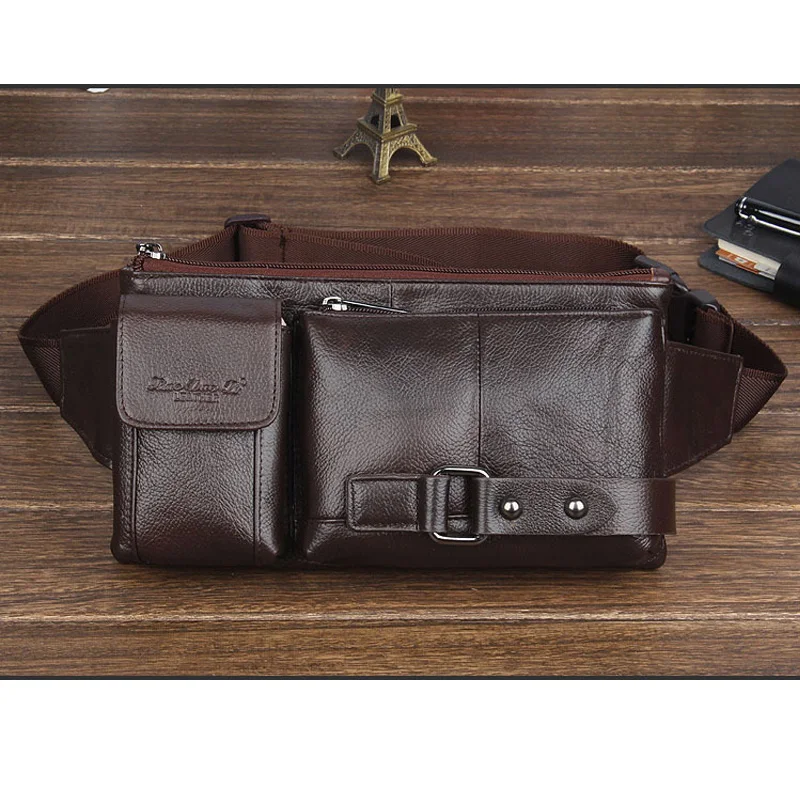 Мужская винтажная сумка мессенджер из натуральной воловьей кожи с заклепками на