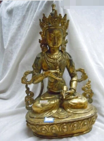 

xd 003034 China copper bronze gild carved Amitayus buddha Sculpture statue