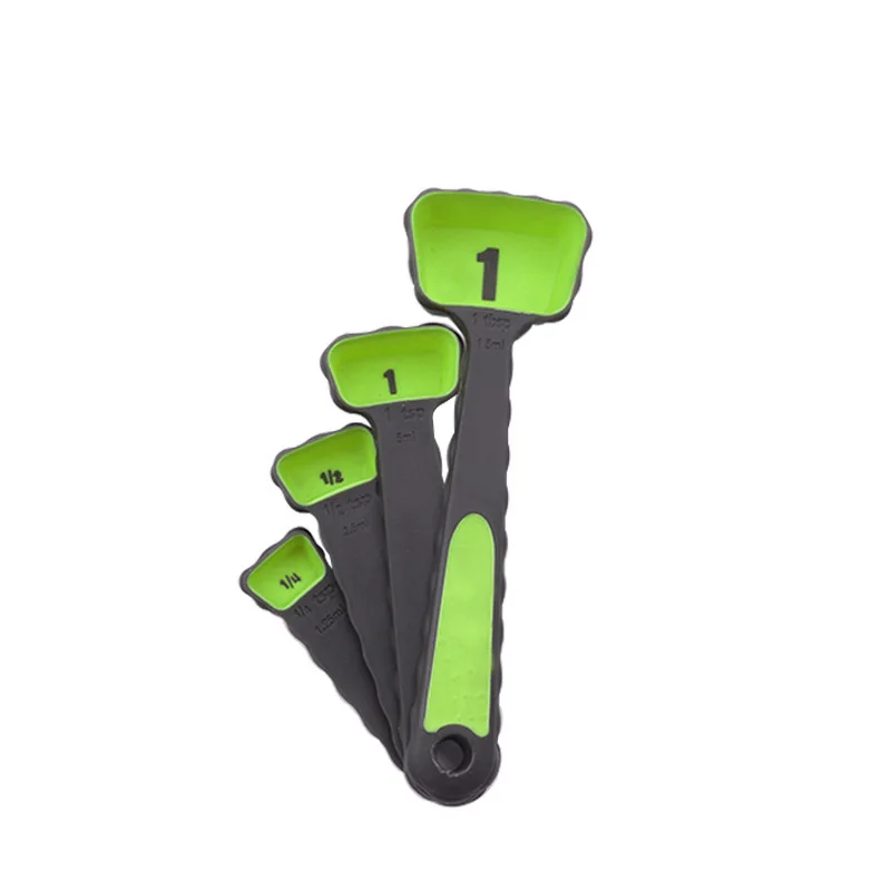 

4pcs/Set Food Grade Silicone Foldable Measuring Cups Set Spoon Kitchen Tool Ice Cream Collapsible Baking Cook Tools Dropshipping