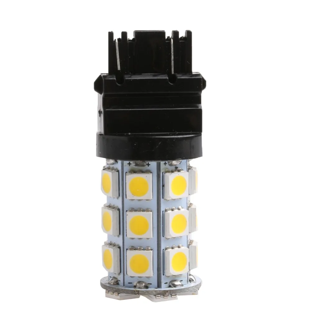 Светодиодный задний стоп сигнал поворота T25 3157 3156 27 SMD 5050 теплый белый свет