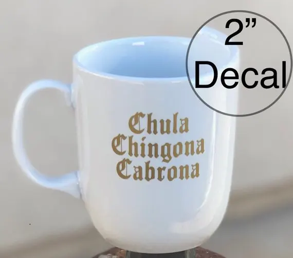 Наклейка на стакан Chula Chingona Cabrona наклейка Yeti старинная английский