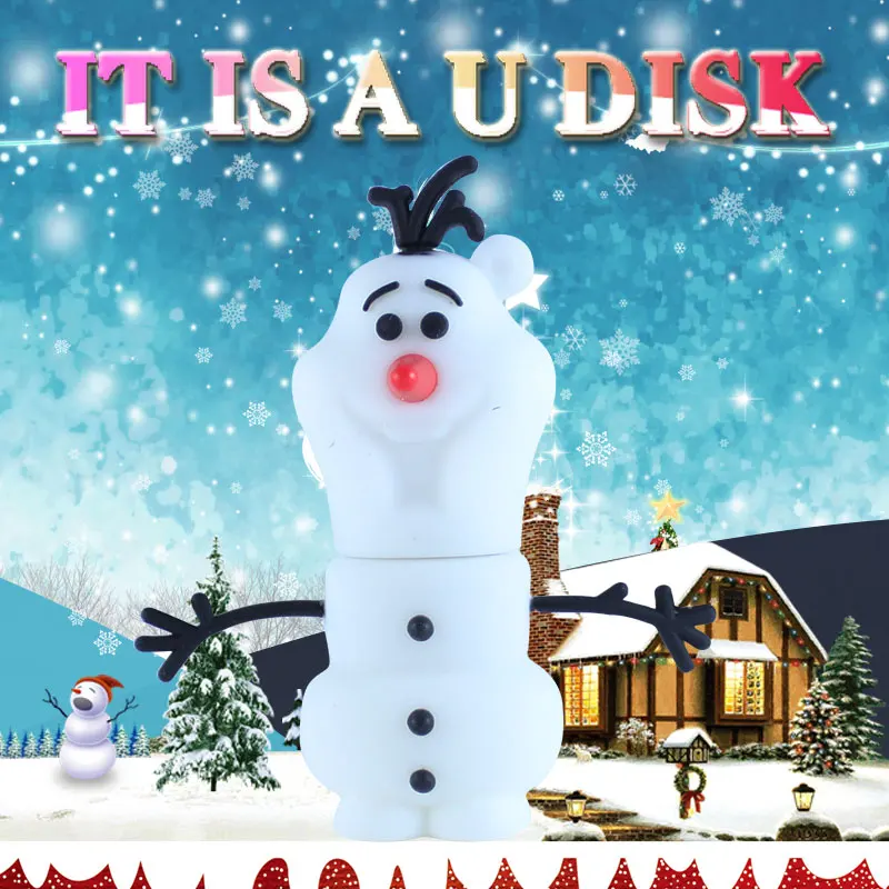 Dr. флэш-память памяти Sidney Movie Frozen Pendrive милый силиконовый снеговик Олаф мини usb флешка 64 ГБ 32 ГБ 16 ГБ 8 ГБ 4 ГБ