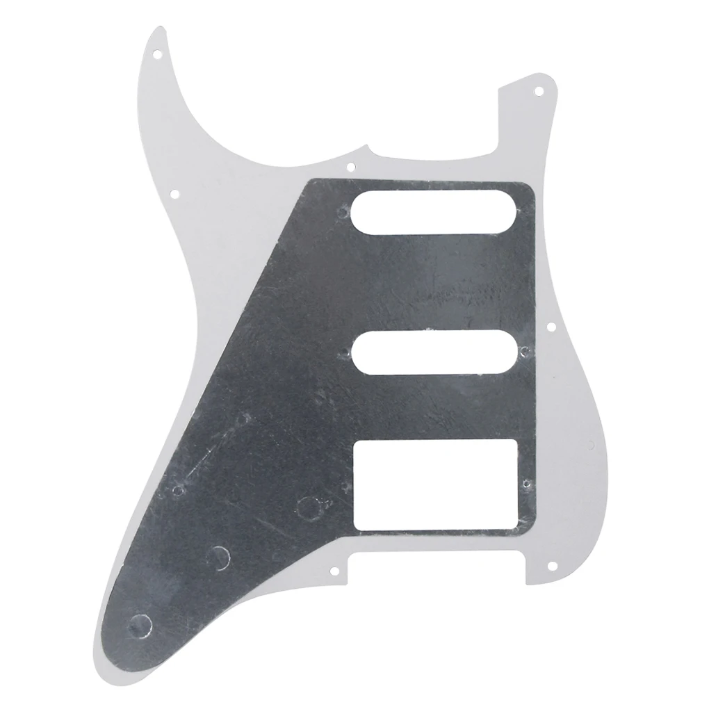 4Ply Strat SSH 11 гитара отверстия Pickguard скретч пластина с чистым коврик из алюминиевой