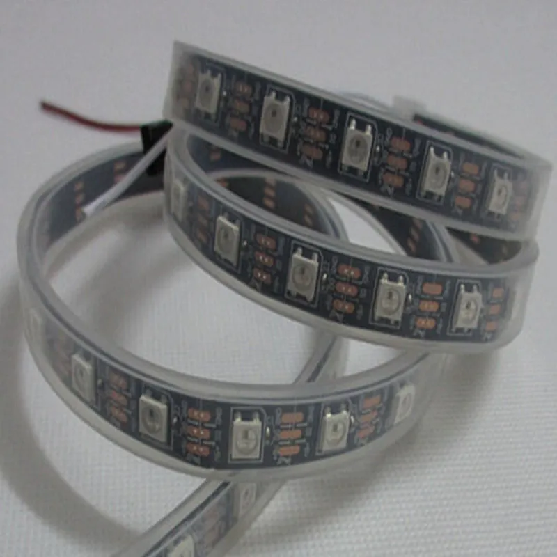 

Пиксельная Светодиодная лента WS2812B WS2812 IC 5050SMD DC5V RGB, 1 м, 30 светодиодный, гибкая светильник аемая лента IP67