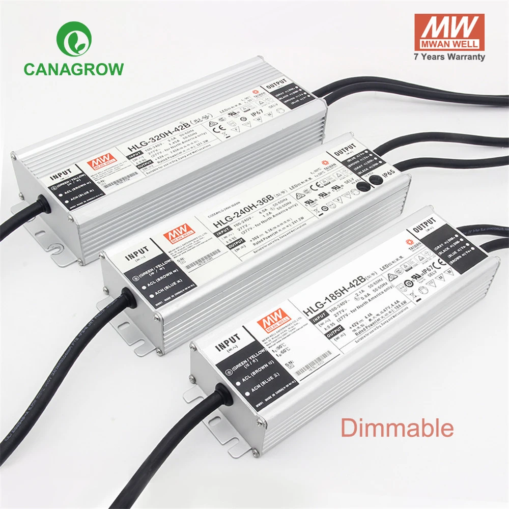 Meanwell Dimmable 185 Вт 240 320 драйвер HLG 185H 42B 240H 36B 320H LPC 60 1400 APV 12 выход СВЕТОДИОДНЫЙ адаптер