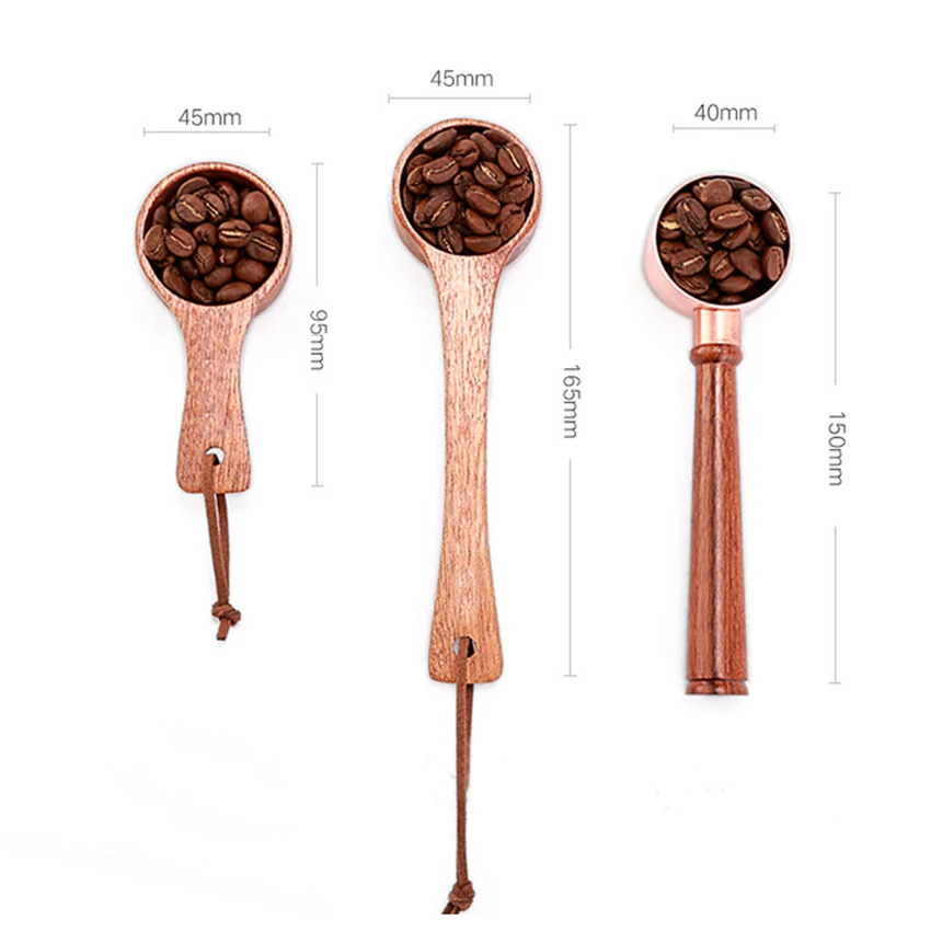 1 шт. натуральные деревянные кофейные зерна ложки ложка для кофе чая маленький