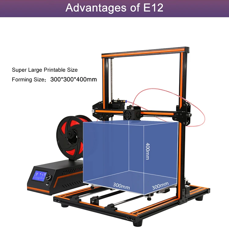Anet E12 E10 A8 A6 3d Принтер Комплект FDM настольный 3d принтер машина обновление резьбовой стержень Reprap i3 3d принтер с 1 кг нити
