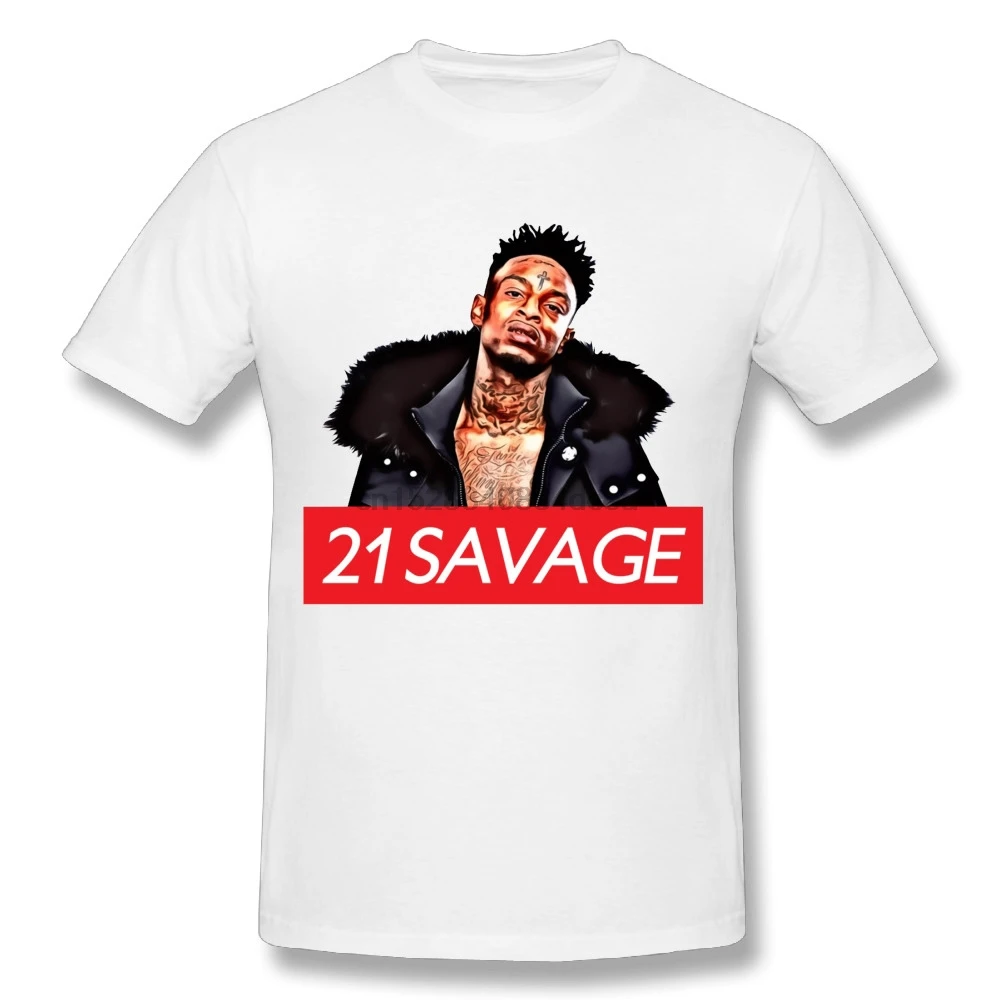 Мужская футболка с круглым воротником 21 Savage в стиле хип-хоп Повседневная дышащая