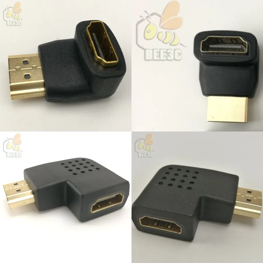 HDMI совместимая с HDTV A/A F/M 90 градусов изогнутая Угловая головка 270 угловая вилка для