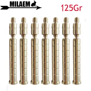 Медное соединение для стрельбы из лука, 12 шт., медный Балансирующий вес, винтовая резьба, подходит для ID 6,2 мм, вал стрелы, аксессуары для охотничьих стрел