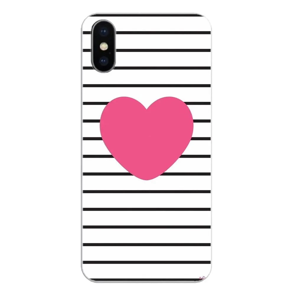 Черно-белый сердечный рисунок Love kpop для Huawei G7 G8 P7 P8 P9 Lite Honor 4C 5X 5C 6X Mate 7 8 9 Y3 Y5 Y6 II 2 Pro