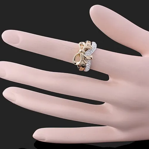 Chran элегантная брендовая Для женщин Кольца Jewelry классический 2 тона цвета: