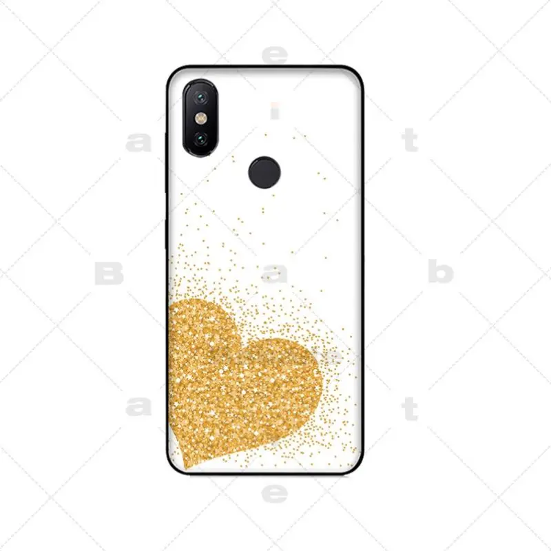 A16 Пайетки в форме сердца DIY роскошные высокого класса протектор чехол для Xiaomi mi6 mi8 Redmi5 Redmi 5 плюс MIX2 MIX2S Max2 max3 - Цвет: A16