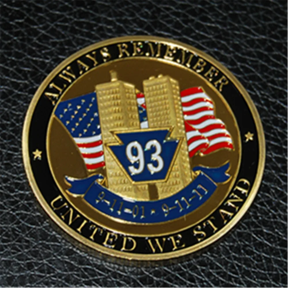 Бесплатная доставка 5 шт./лот 911-всегда помните что единая монета We Stand Challenge Coin |