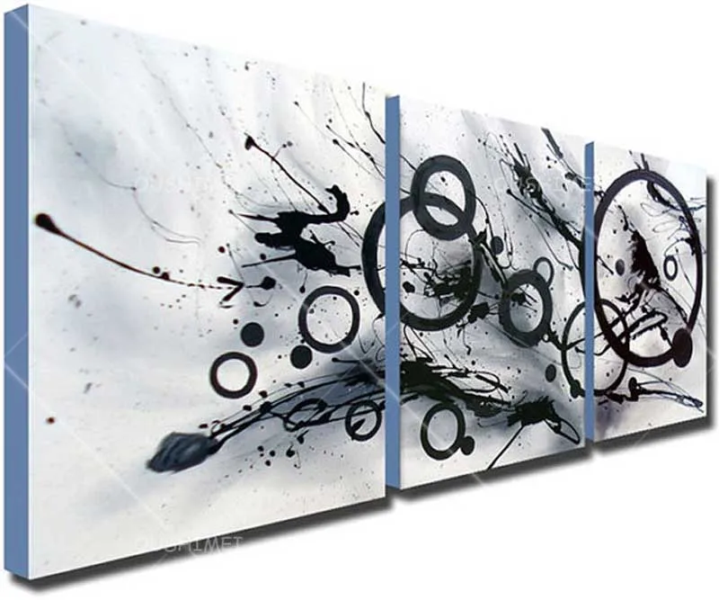 Ручная роспись домашний декор Настенная картина черные чернила луна игра с