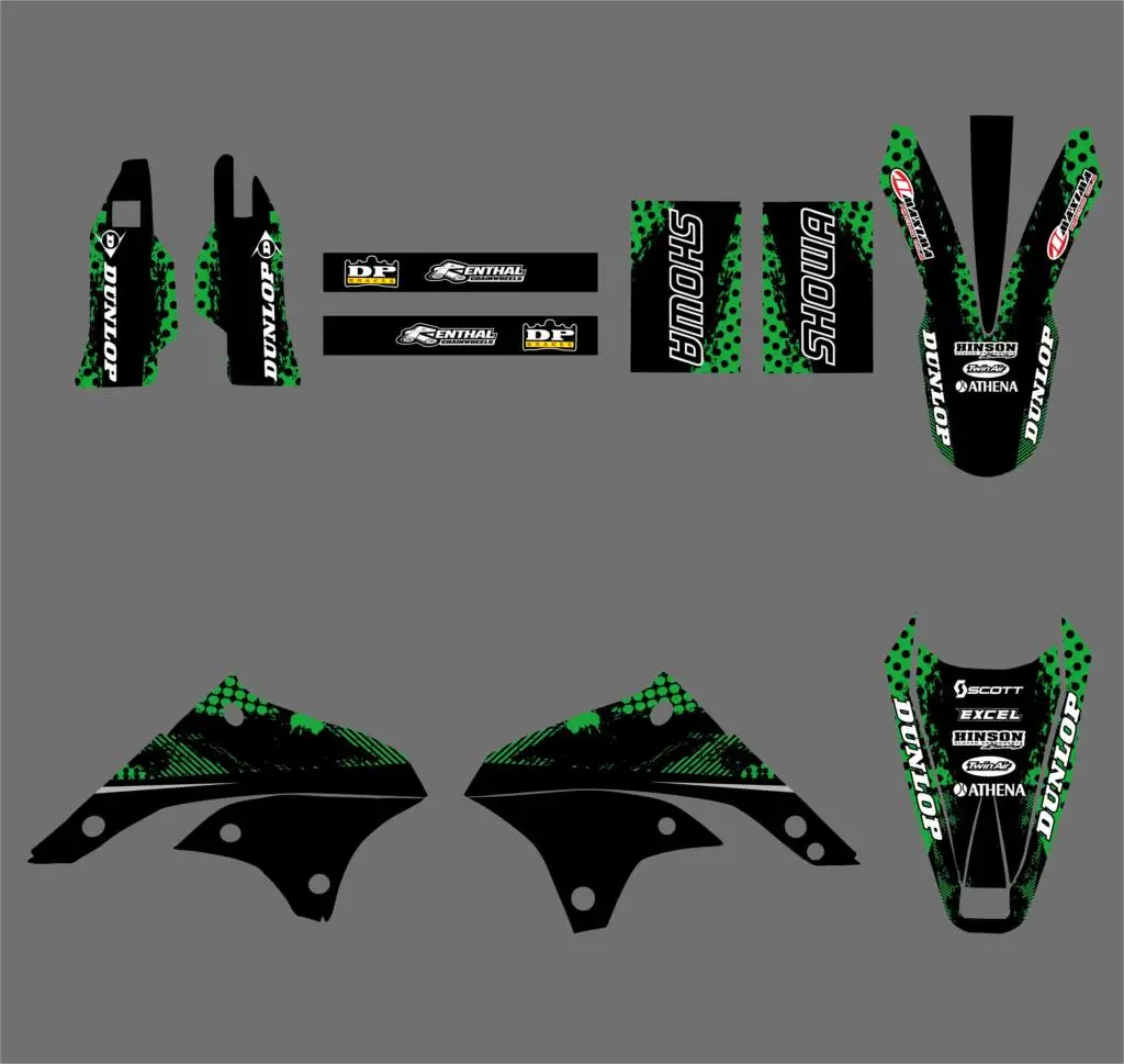 Графические фоны, Набор наклеек для Kawasaki KLX450 KLX 450 2008 2009 2010 2011 2012 аксессуары для мотоциклов